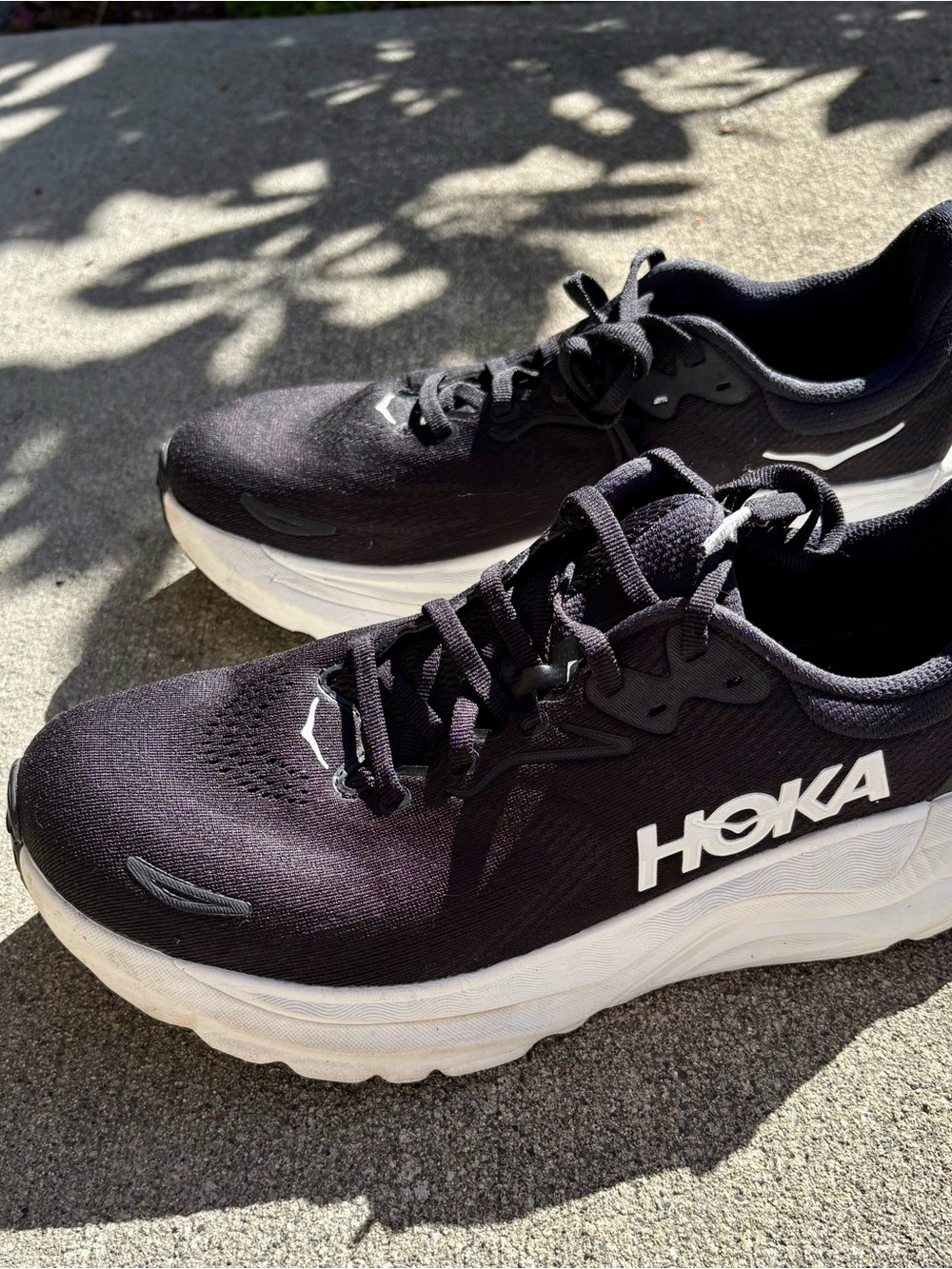 Hoka One One Women’s Black and White Running Shoes 9.5 D Width